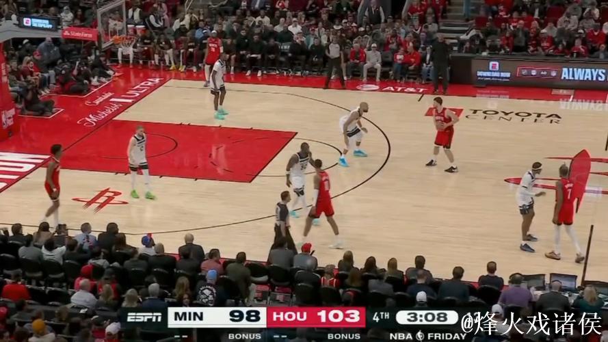 火箭鏖战力克森林狼 杜兰特砍下39分+7